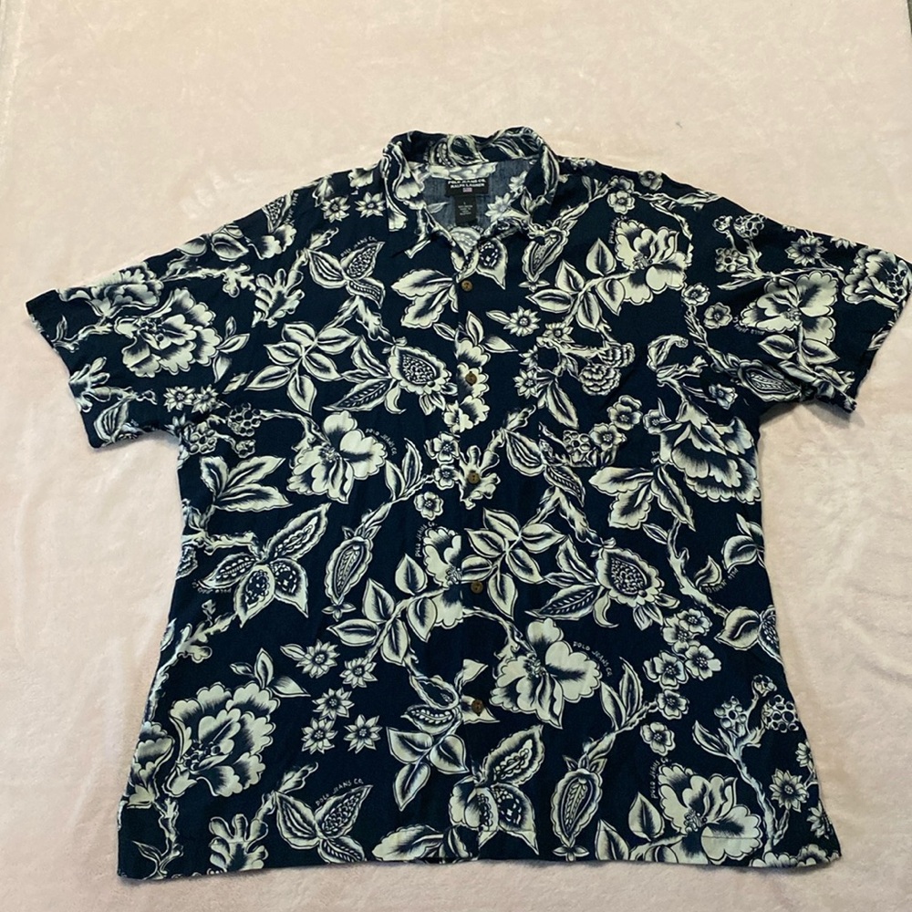 Ralph Lauren Polo Jeans Aloha Floral Abstract‎ Camp Vintage Size Large